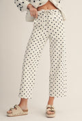 VINTAGE POLKA DOT WIDE LEG STRING PANTS