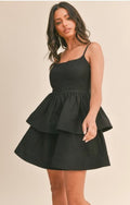 Ruffle Tier Spaghetti Strap Mini Dress