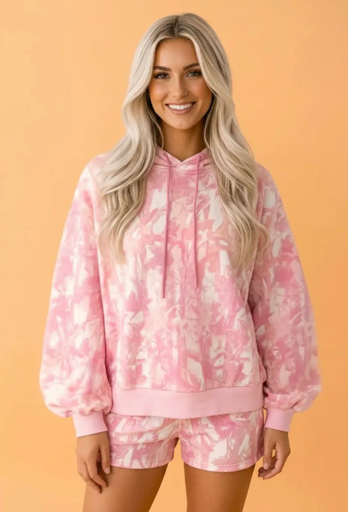 Hoodie sweatshirt & short set