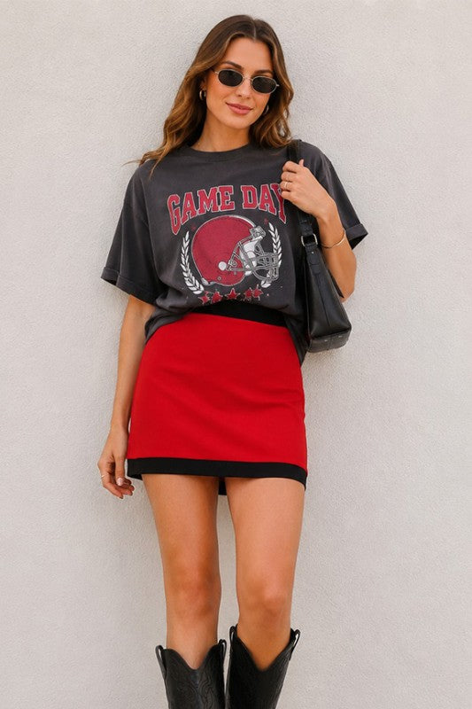 GAME DAY CONTRAST SKIRT